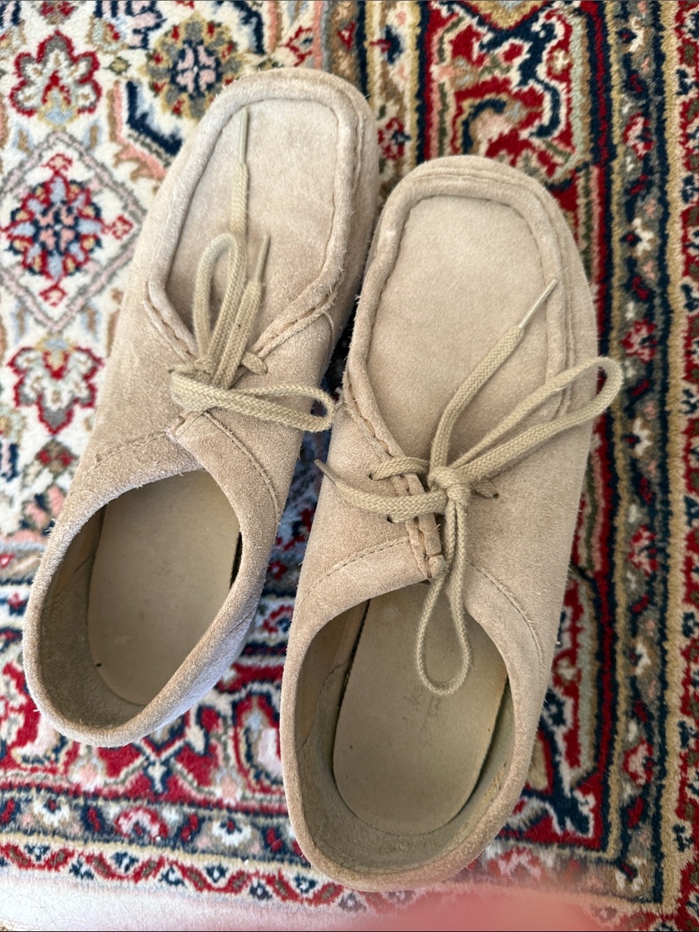 Clarks Beige Suede Chukka Shoes